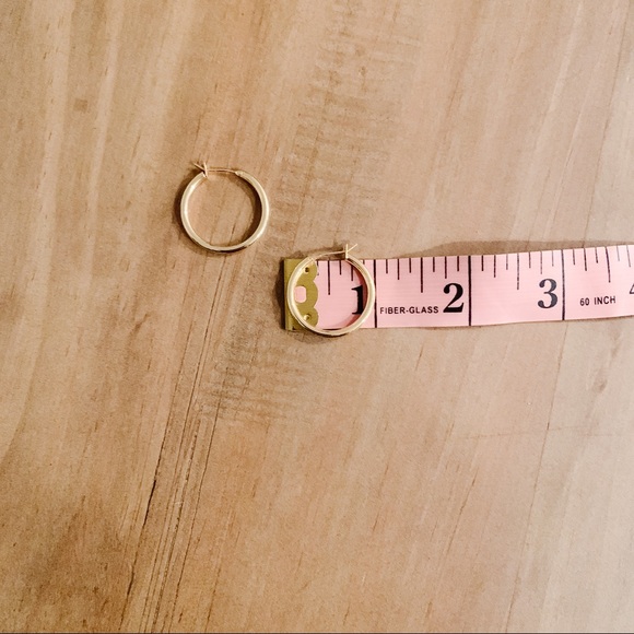 New Gold Plated Hoop Earrings - Picture 3 of 3